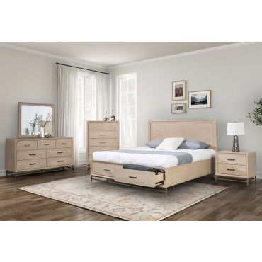 Charlene Light Oak Bedroom Set