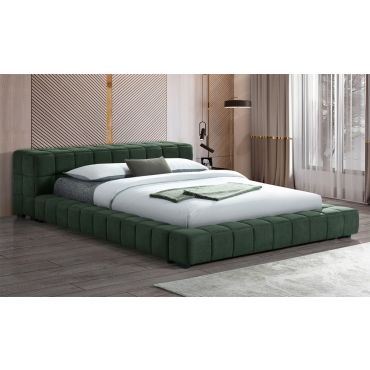 Chesky Low Profile Bed Green Fabric