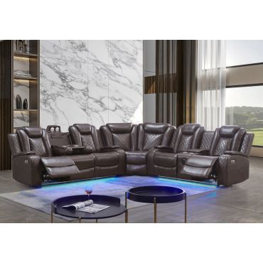 Chiron Power Recliner Sectional With Speakers