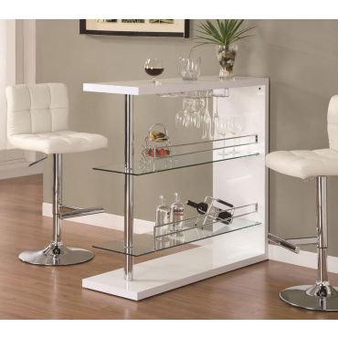 Cota Glossy White Bar Table