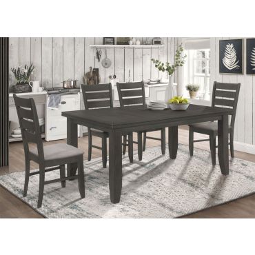 Dalila 5-Piece Dining Table Set Grey Finish