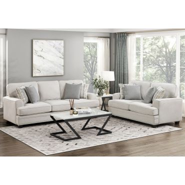 Dalton Beige Chenille Casual Sofa Set