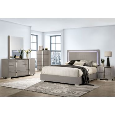 Dalyn Grey Lacquer Bedroom Set