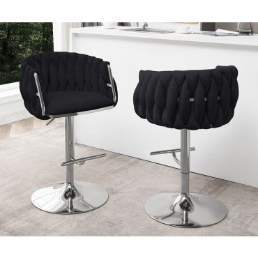 Davida Modern Barstool Black Velvet