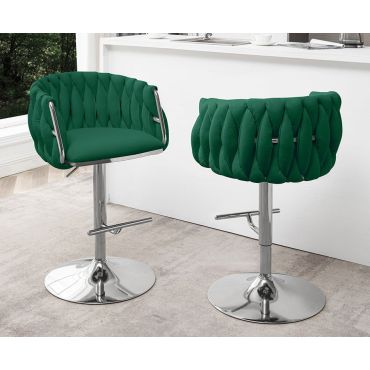 Davida Modern Barstool Green Velvet