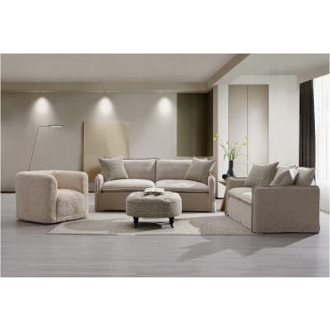 Delilah Slipcover Sofa Down Feather Seats