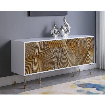 Doros White & Gold Sideboard