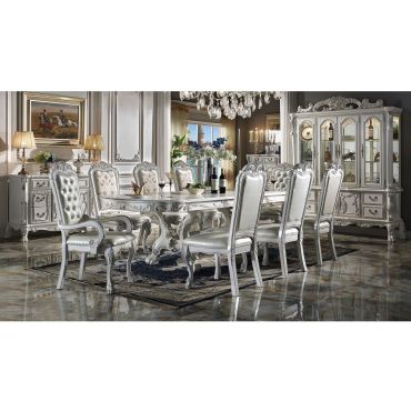 Dresden White Traditional Dining Table Set