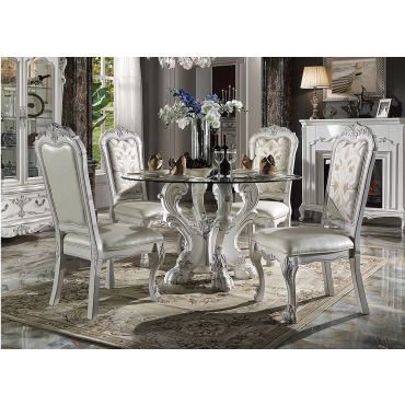 Dresden Glass Top Dining Table Set