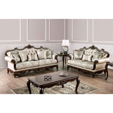 Elva Traditional Style Sofa Set