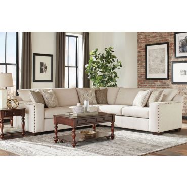 Emanuel Sectional With Gold Nailhead Trim