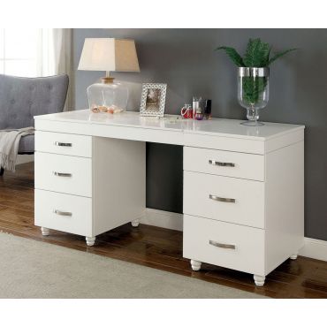 Ferrero Vanity Desk White Lacquer