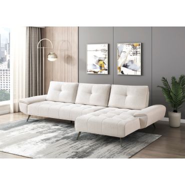 Flint Beige Sectional With Motion Back