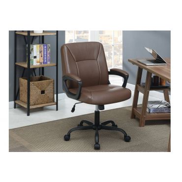 Frances Brown Leather Office Chair