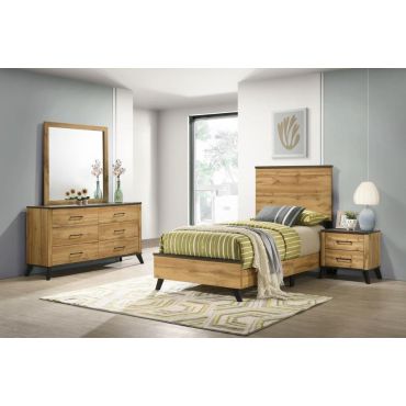 Franco Natural Pine Finish Bedroom Set