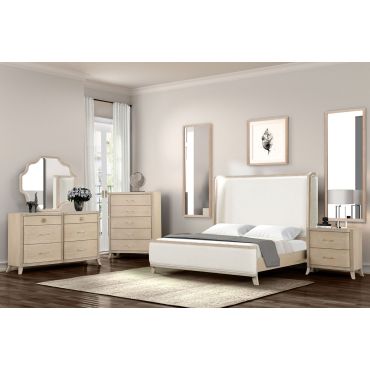 Gaines Transitional Style Bedroom Set Natural Oak