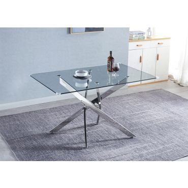 Geelong Glass Top Modern Dining Table