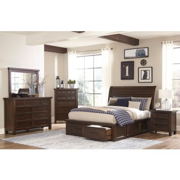 Granada Brown Finish Bedroom Set