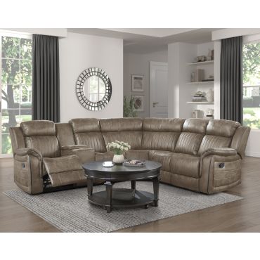 Halmin San Brown Recliner Sectional