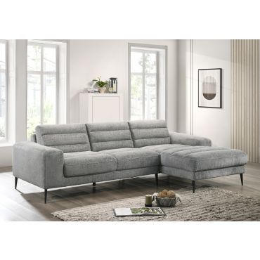 Hathaway Grey Linen Sectional