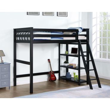 Hayden Twin Loft Bed Black Finish