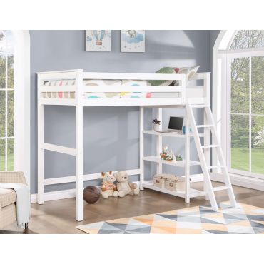 Hayden White Finish Twin Loft Bed