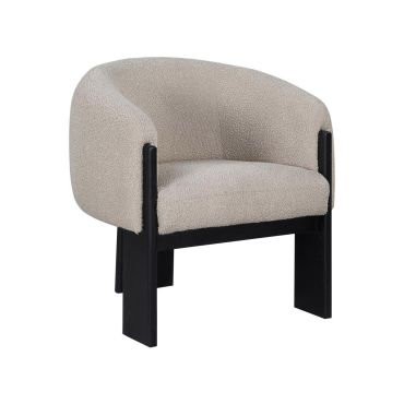 Helia Beige Boucle Accent Chair