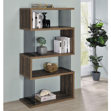 Holray Walnut Finish Display Bookcase