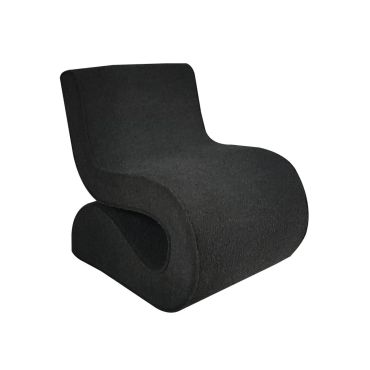 Ivins Modern Accent Chair Charcoal Boucle