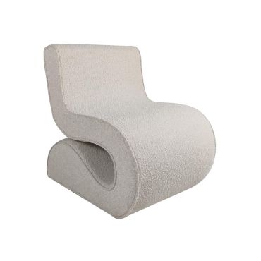 Ivins Modern Accent Chair Cream Boucle