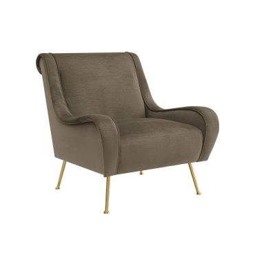 Jade Truffle Velvet Accent Chair