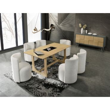 Jenny Natural Finish Dining Table Set