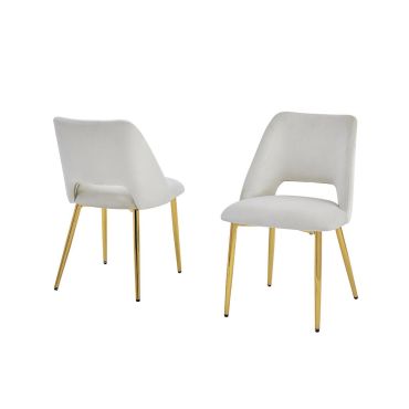 Kaiser Beige Velvet Dining Chairs