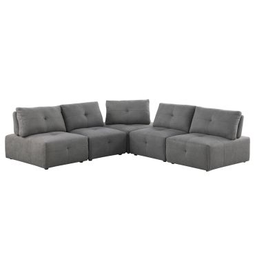 Kala Grey Modular Sectional Deep Seats