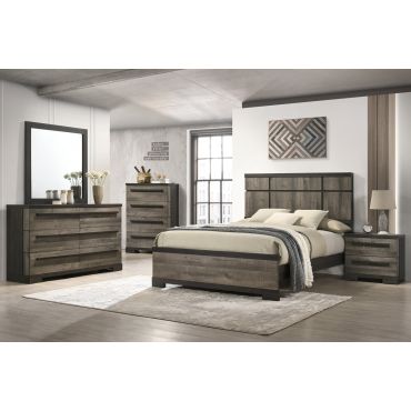 Karel Rustic Finish Bedroom Set