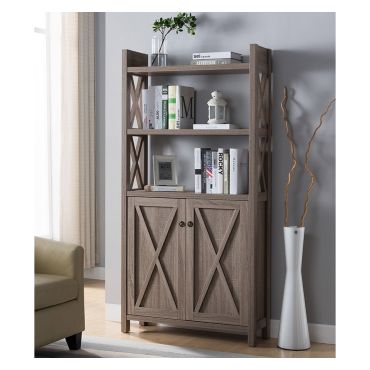 Kasey Rustic Taupe Bookcase