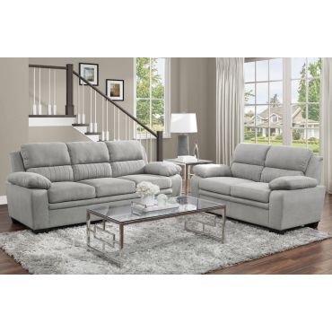 Katie Gray Fabric Casual Sofa Set