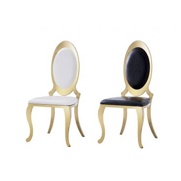 Kendall Gold Finish Framed Dining Chair (Set of 2)