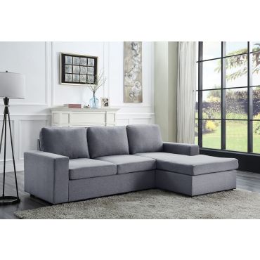 Keone Grey Line Reversible Sectional