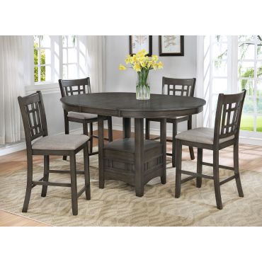 Keukenhof Grey Counter Height Table Set