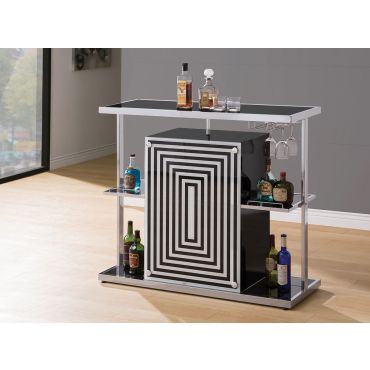 Khloe Black Finish Modern Bar Stand