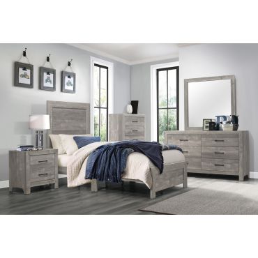 Kloten Youth Bedroom Set Rustic Grey Finish