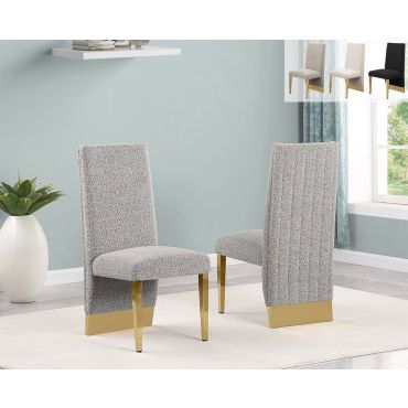 Lampton Boucle Dining Chairs Gold