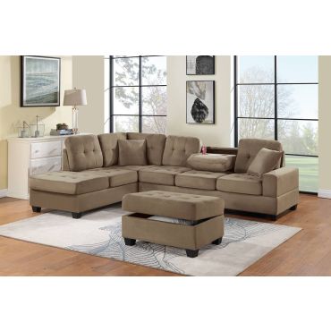 Lanette Sectional With Storage Ottoman