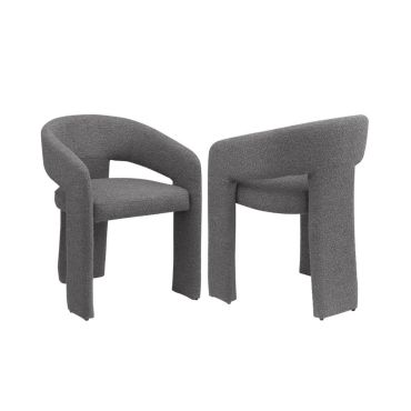 Latimer Grey Boucle Dining Arm Chair