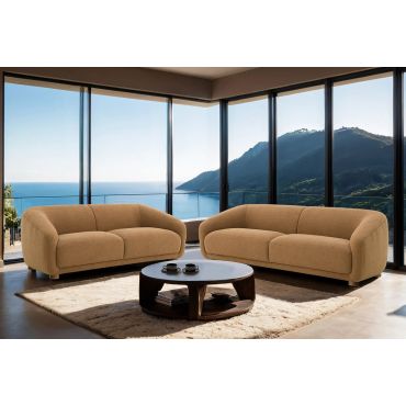 Lavena Brown Chenille Sofa Set