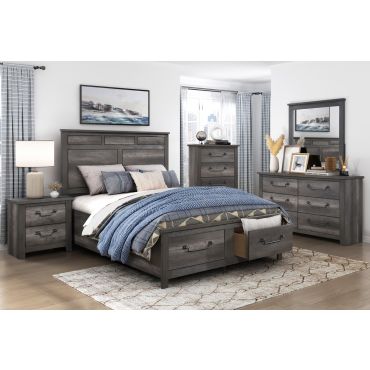 Lenior Grey Finish Bedroom Set