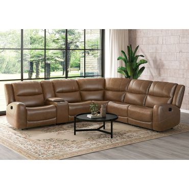 Lexie Top Grain Leather Recliner Sectional