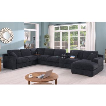 Limo Modular Sectional Charcoal Chenille