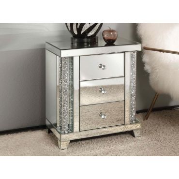 Lindia Mirrored Night Stand